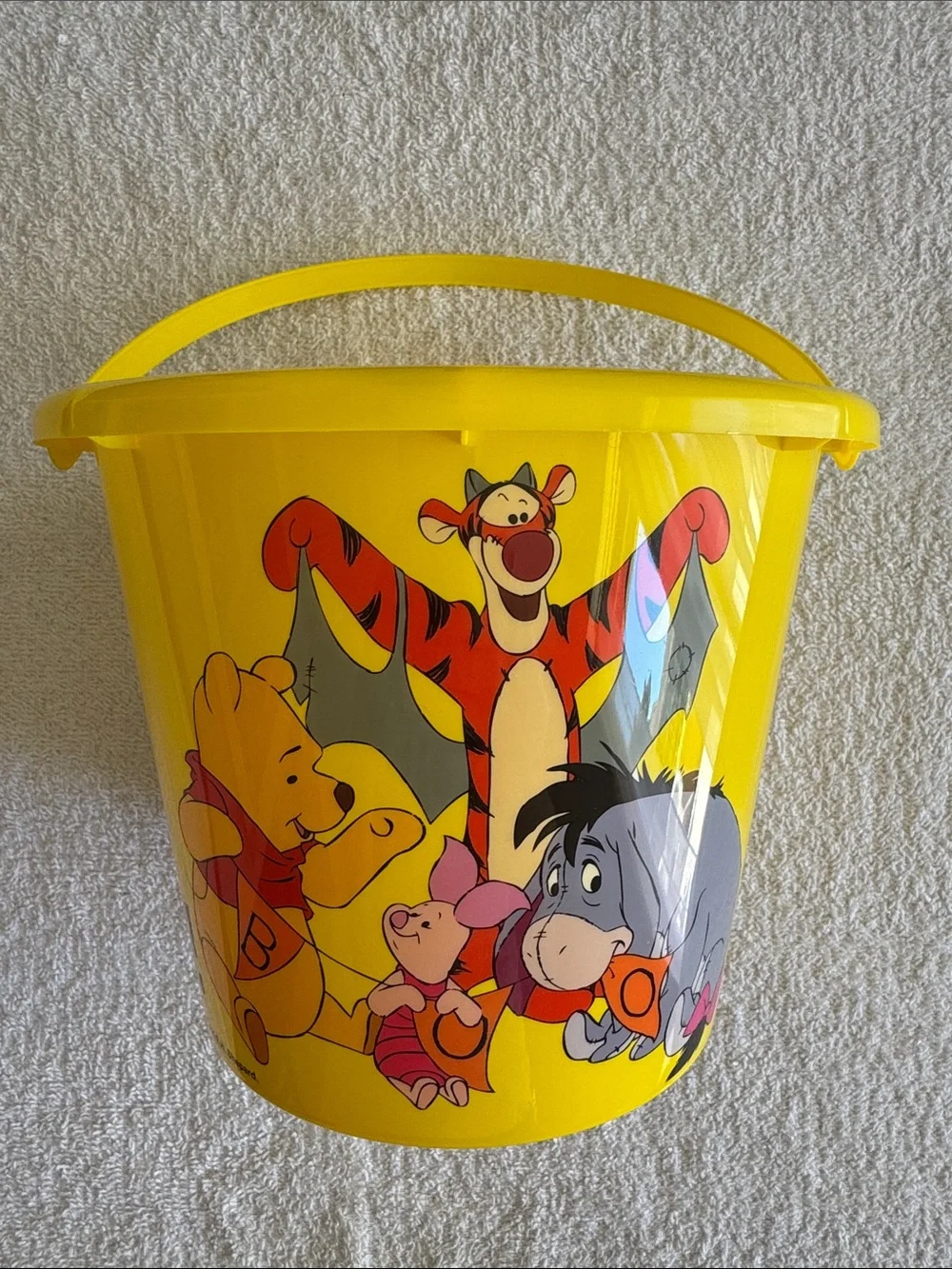Disney Yellow Winnie the Pooh Halloween Candy Bucket with Tigger, Pooh & Friends